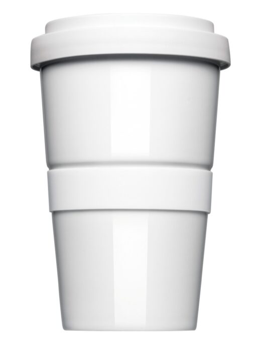 Coffee2Go, original Coffee to Go Becher, Form 345 mit glatter oder geriffelter Siliconbanderole