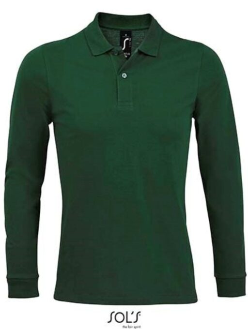Men`s Long-Sleeve Piqué Polo Shirt Perfect