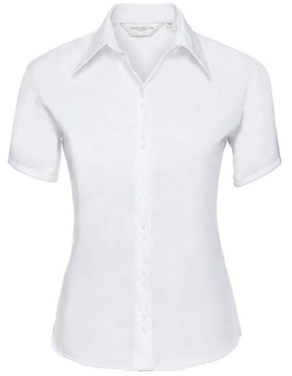 Ladies` Short Sleeve Tailored Ultimate Non-Iron Shirt