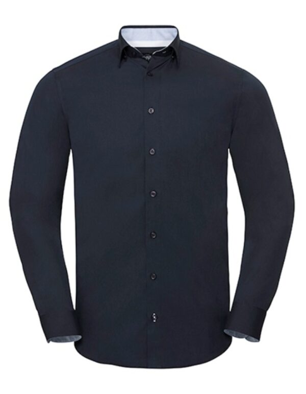 Men`s Long Sleeve Tailored Contrast Ultimate Stretch Shirt